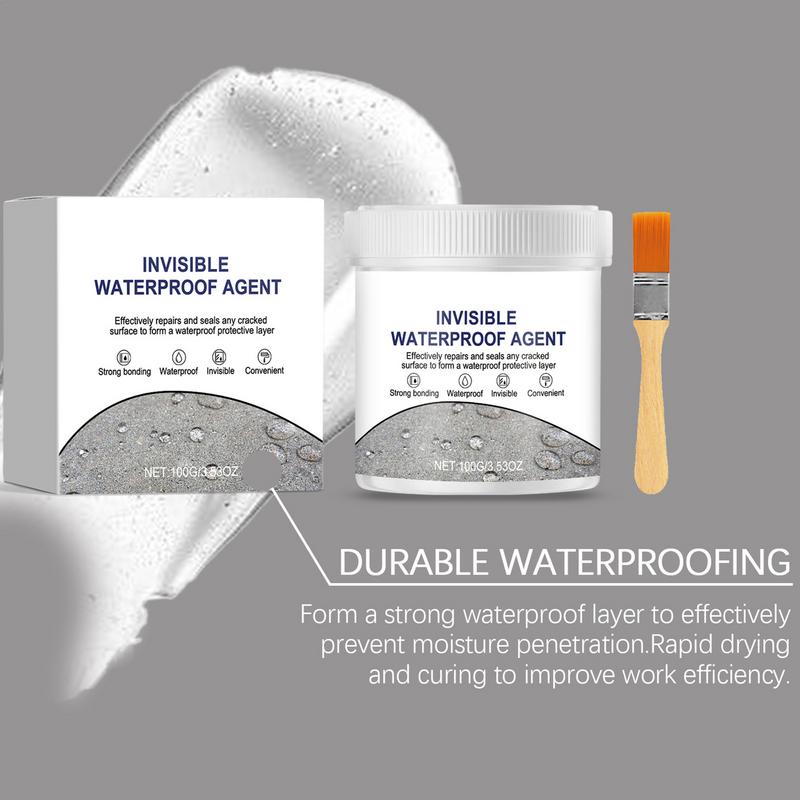 Прозрачное герметизирующее покрытие Водонепроницаемый клей Прочный герметик с кисточкой Невидимое герметизирующее покрытие Инструменты для ремонта туалета