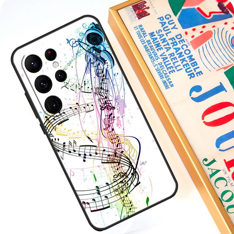 Чехол Музыкальная нота Скрипичный ключ для Samsung Galaxy S24 S23 Ultra S22 Note 20 Note 10 Plus S8 S9 S10 S21 S20 FE