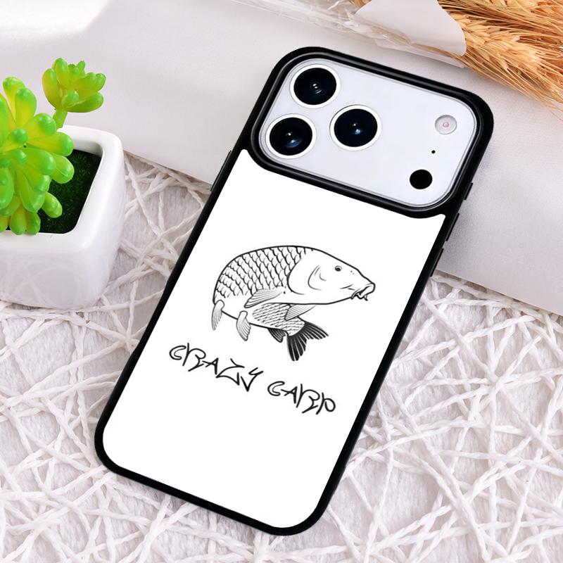 Чехол для телефона с рыбой для карповой рыбалки для iPhone 17 Air 16 15 11 12 14 13 Pro Max Ударопрочный чехол