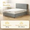4Ft6 Double Size Ottoman Bed Frame With Front Drawer Grey