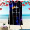King and Queen Print Beach Towel, Large Soft Quick Dry Towel for Beach Camping Swimming