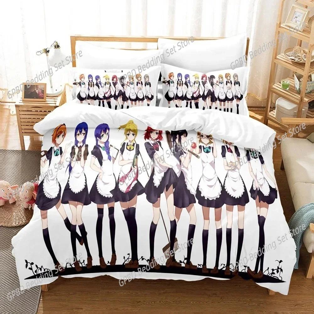 New 3D Printed Love Live 3D Duvet Cover Bedding Set Comforter Linen Pillowcases Home Decor Single Double Twin King Queen