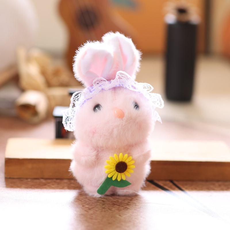 Rabbit Cute Cartoon Plush Keychain Soft Short Plush Gifts Bag Decor Doll Kid