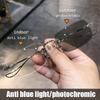 Photochromic Anti-Blue Glasses Frameless Temperament Flat Lens Burst Glasses Men Sunglasses