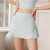 Спортивные шорты 2025 лето антипросвечивающие обманка двойка с высокой талией спортивные шорты-юбки до середины бедра теннис бадминтон дышащие фитнес А-силуэт