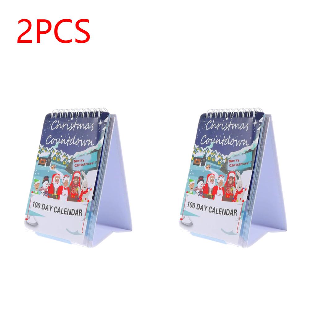 2025 100 Day Christmas Countdown Calendar Desktop Advent Calendar for Xmas Home Office Desk Tear Off New Year Countdown Calendar