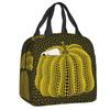 Custom Yayoi Kusama Abstract Art Insulated Lunch Bags for Women Resuable Thermal Cooler Food Lunch Box Kids School Children