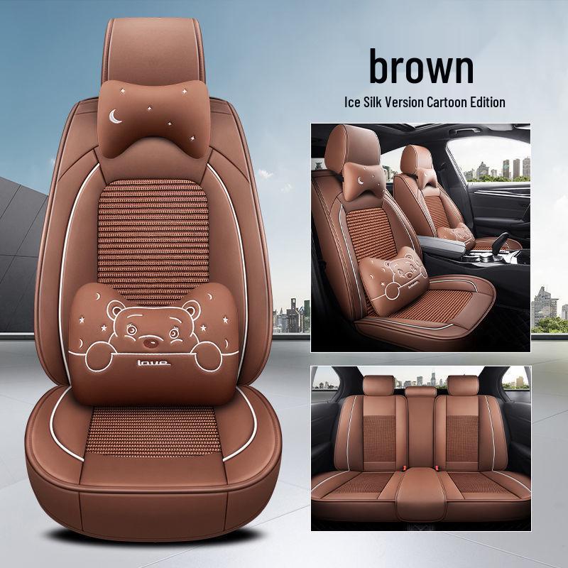 Volkswagen Lavida, Sagitar, Magotan, Passat, Bora, Lamando Seat Covers - Leather & Ice Silk, Full Coverage Cushion