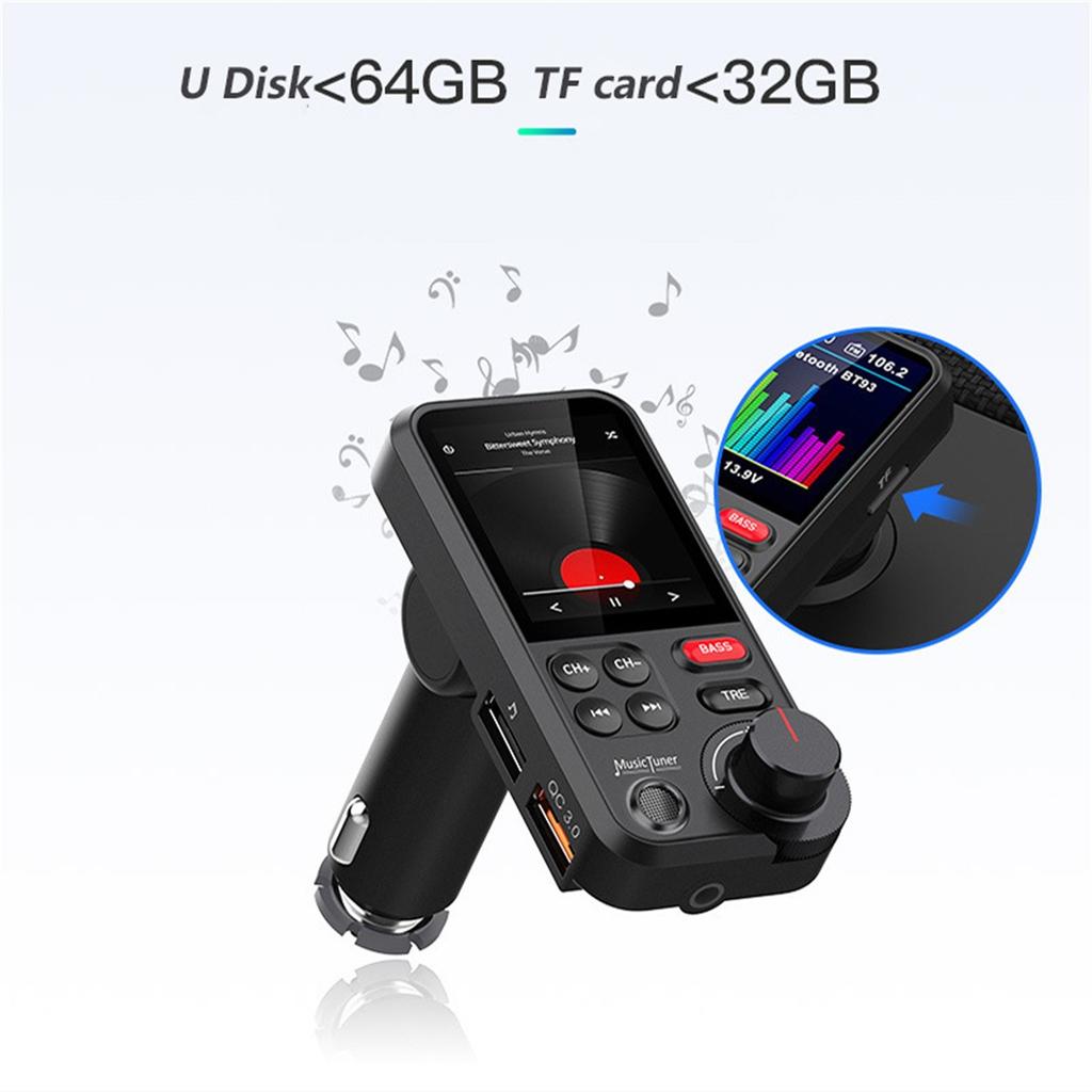 Автомобильный адаптер Bluetooth, радиоприемник, автомобильный комплект, поддержка MP3-плеера, звонки без помощи рук