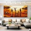 Abstract African Black Woman Oil Painting Poster Wall Art Canvas Print Room Decor Picture For Modern Living Room Home Decoration