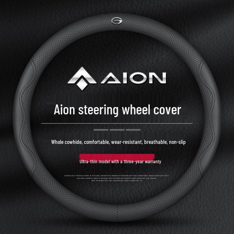 GAC AION Steering Wheel Cover Genuine Leather Grip for AION S Plus/Y Plus/Xuan580/Mei580V/LX