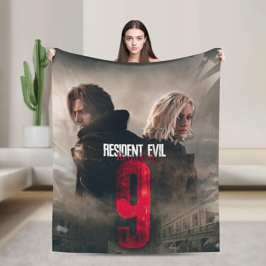 Residents Evils 9  Blanket Multiple Sizes Warm Cozy Fluffy Games Throw Blankets for Couch Sofa and Bed