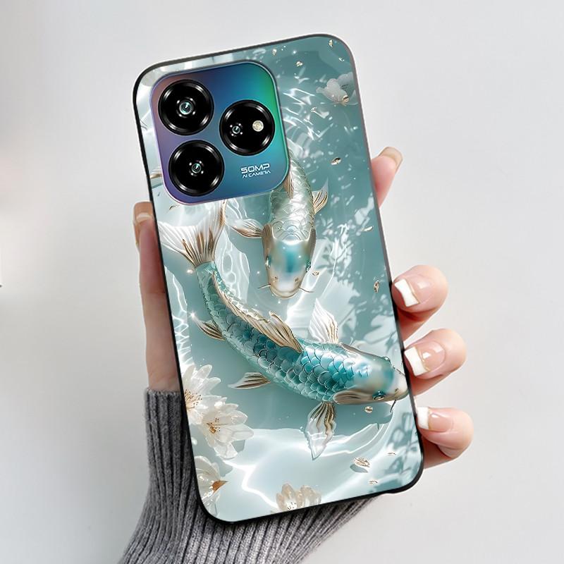 Для ZTE Axon 60 Lite / Blade V60 Vita / Nubia V60 Дизайнерский Чехол Милый Сердечко Кролик Чехол Черный Мягкий Силикон Защитная Крышка