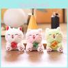 Cute Cat Plush Keychain With Pp Cotton Filling For Car Bags And Backpack Decor