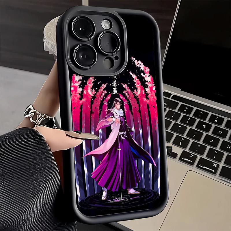 Чехол для телефона iPhone 17 Air 16E 15 16 Pro Max Bleach Кучики Бьякуя Чехол 14 Plus 13 12 Mini Мягкий Силиконовый Fundas
