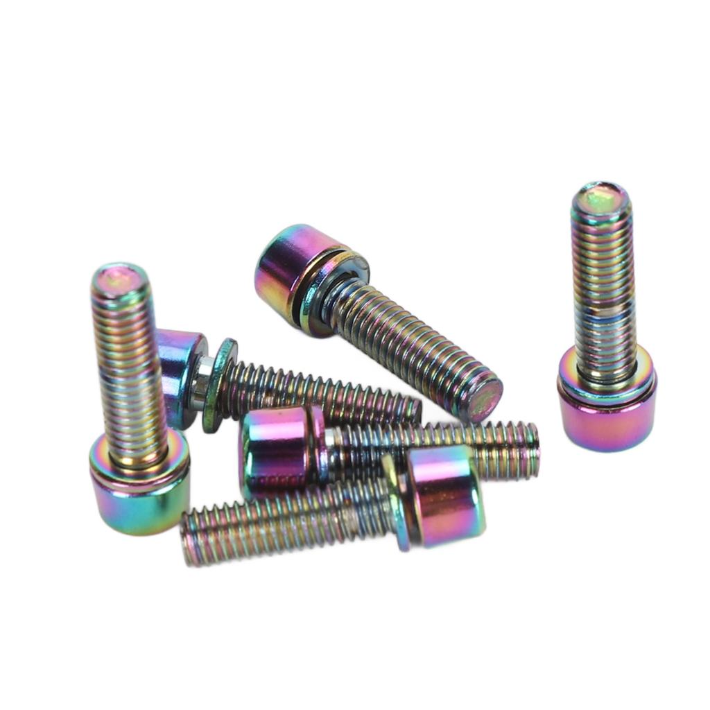 6 шт. Винты для выноса руля велосипеда профессиональные M5x18 мм из алюминиевого сплава для руля велосипеда