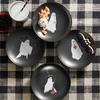 Halloween Ghost Plate 7 Inch Resuable Plastic Ghost Plate Round Dinner Dessert