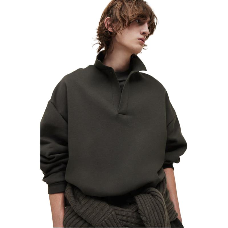 Fear of God Мужские рубашки-поло с длинными рукавами Essentials Черные черные 192SP244390F