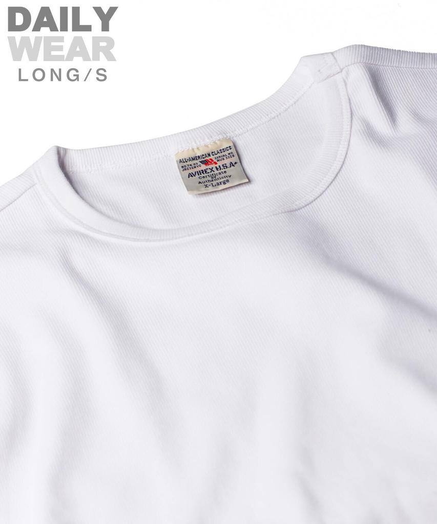 AVIREX DAILY RIB CREWNECK TEE 6153481 men's S white