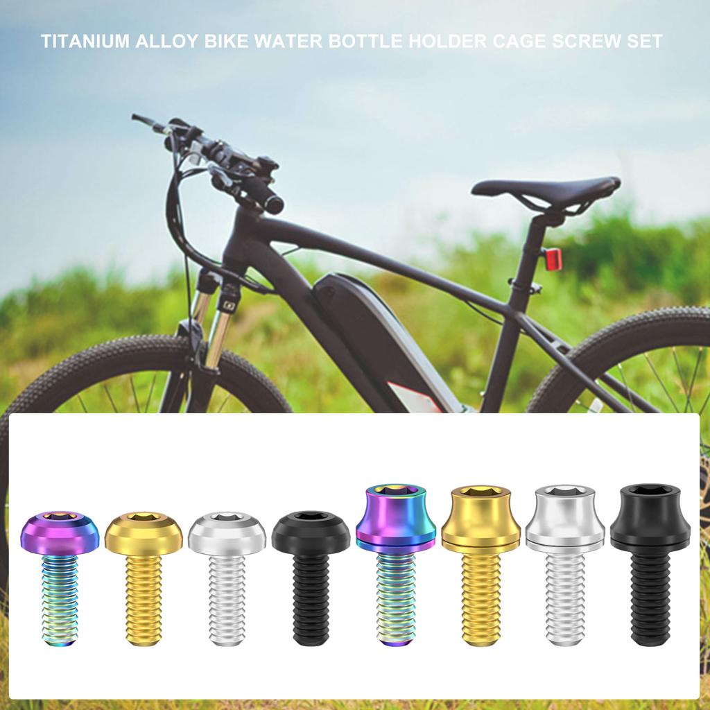 2 шт. M5x12 мм болты для крепления флягодержателя для воды, титановые сплавы, болты для крепления флягодержателя для велосипеда, винты с шестигранной головкой под торцевой ключ