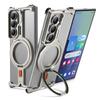 Магнитный металлический чехол Oatsbasf для Samsung Galaxy Z Fold 7 с кольцом-подставкой, вращающимся на 360°, ультратонкий, безрамный, противоударный