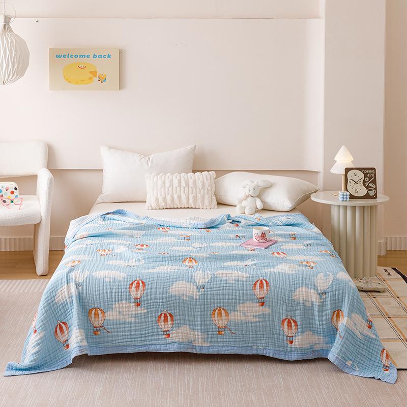 Хлопковое шестислойное муслиновое покрывало-плед Класса А, мягкое полотенце-одеяло, комфортное покрывало для детей, взрослых, младенцев, для ежедневного использования
