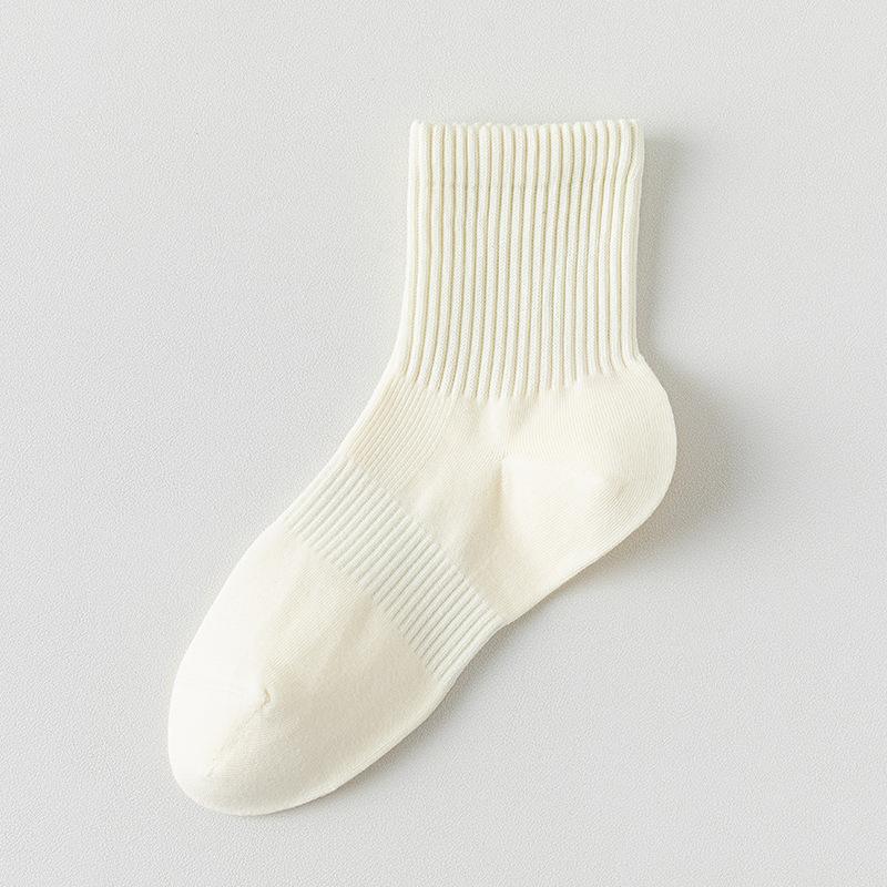 Женские летние однотонные хлопковые носки-трубы против пиллинга, бесшовные, головные носки