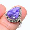 Natural Charoite Gemstone Handmade 925 Solid Sterling Silver Gift Ring S.9 J2n31