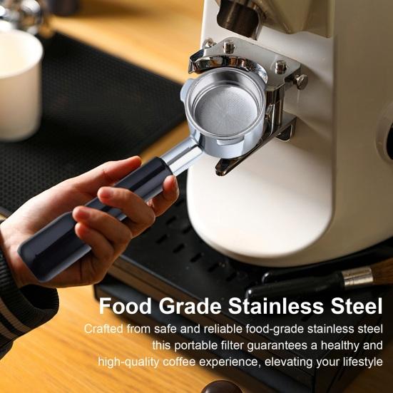 51MM Stainless Steel Bottomless Portafilter Coffee Handle with Smooth Surface Food Grade Easy To Clean Universal Compatibility Espresso Portafilter