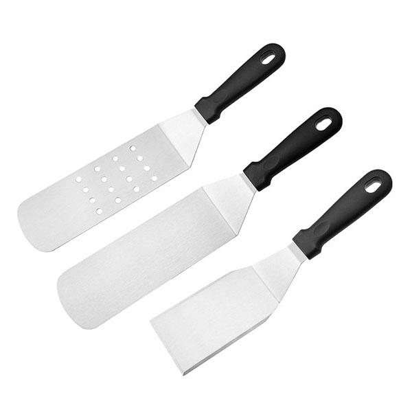 Набор металлических лопаток для гриля (2/4 шт.), скребок из нержавеющей стали, плоская лопатка, переворачиватель для блинов, лопатка для бургеров для барбекю