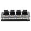 Mini 4 Key Gaming Keyboard Mechanical Keypad Type C To USB Interface Programming Black with RGB