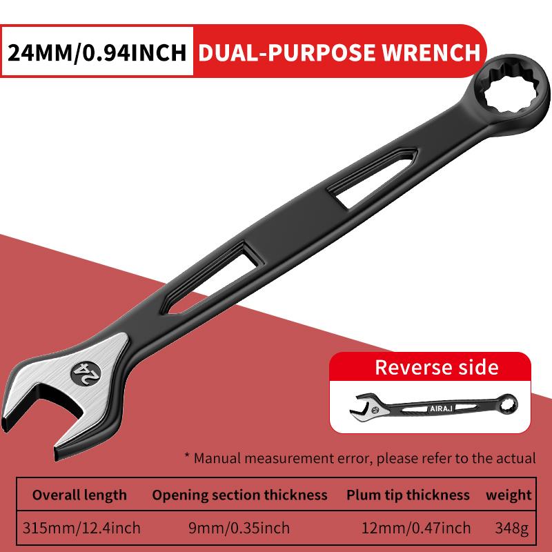 Dual-Ended Wrench, Ratchet Wrench, Industrial Grade, Hardware Tool, Auto Repair Universal Wrench