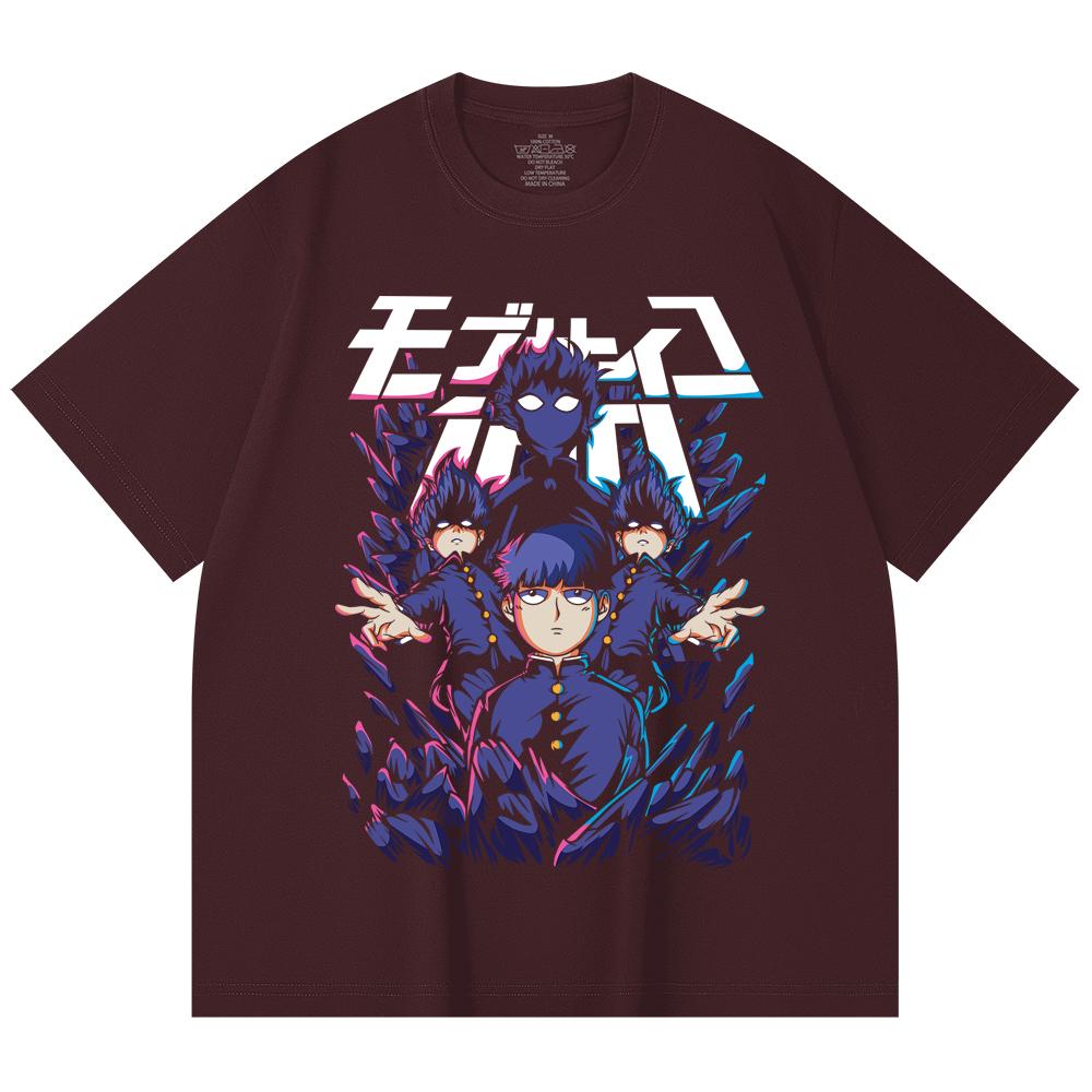 230 Gsm 100% Cotton Mob Psycho 100 V1 Shiego Print Unisex Heavy Cotton T Shirt