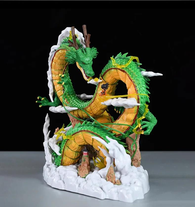 24 см Фигурка Аниме Dragon Ball Шенрон Гоку И Модель Фигурки ПВХ Статуя Кукла Коллекция Комната Игрушка Подарки Круглая Сенсорная Сжимаемая Прыгучая Прочная 2