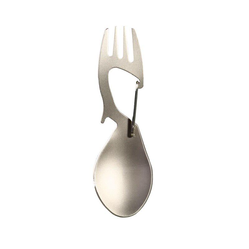 Титановая конструкция Unibody Spork Многофункциональная ложка-вилка Карабин Открывалка для бутылок
