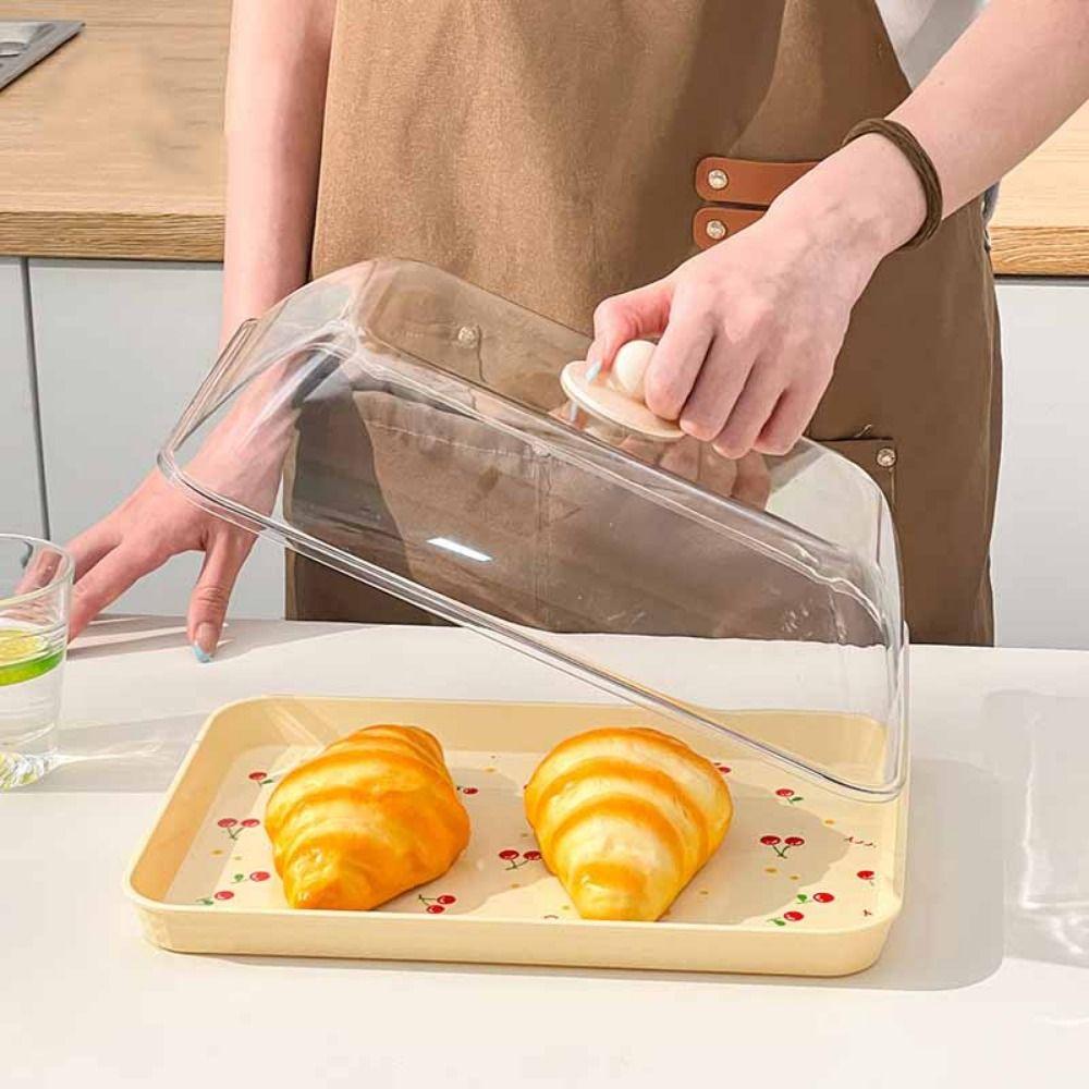 Lightweight Rectangular Storage Tray Cherry Pattern Fruit Tray Serving Tray Living Room