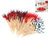 100Pcs 12Cm Heart Bamboo Pick Buffet Cake Fruit Fork Party Dessert Salad Stick