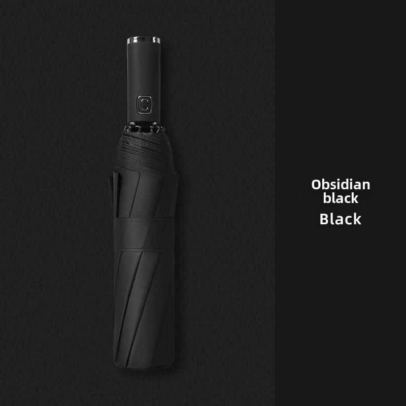 Retro Large Automatic Reverse Sunshade Umbrella for Men and Women - UV Protection for Sun and Rainy Days