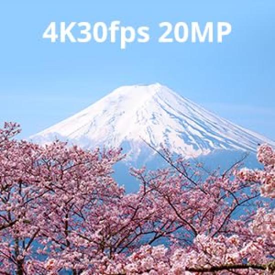 Action-камера Dragon Touch 4K30FPS 20 МП Подводная камера 30 м Водонепроницаемый объектив Видеоэкшн-камера Аккумуляторы Стабилизация изображения 4-кратный зум Пульт дистанционного управления