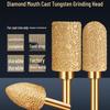 Diamond Brazed Carbide Grinding Head for Ductile Iron & Stone, Compatible with Electric Drills