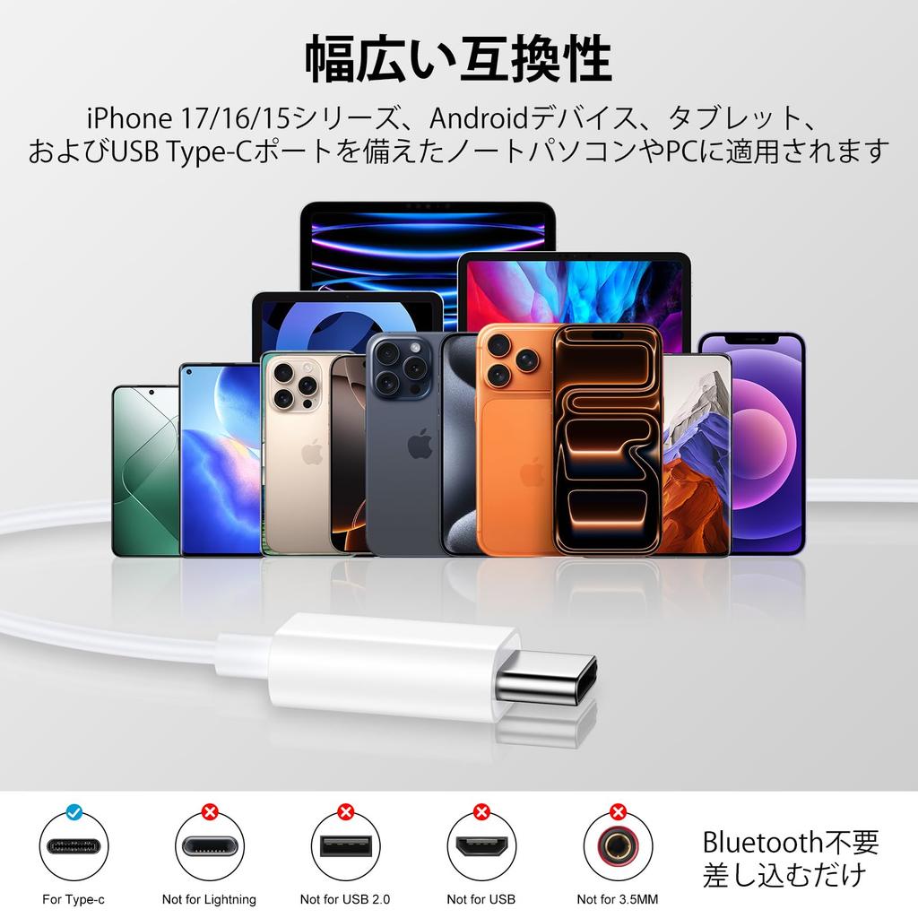 Проводные Новые Совместимые с iPhone Hi-Fi Звук Глубокий Чистый Пульт Эргономичные Удобные Громкость Нет Компактные Подходят для Совместимые с iPhone 17 Pro