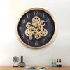 Retro Gear Mechanical Wall Clock Bedroom Living Room Study Room Decoration Clock Art Industrial Style Home Decoration Clock