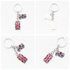 Bag Purse Charm Excellent Quality Key Chain UK Flag Keychain Union Jack Keyring GB British Flag Heart Pendant
