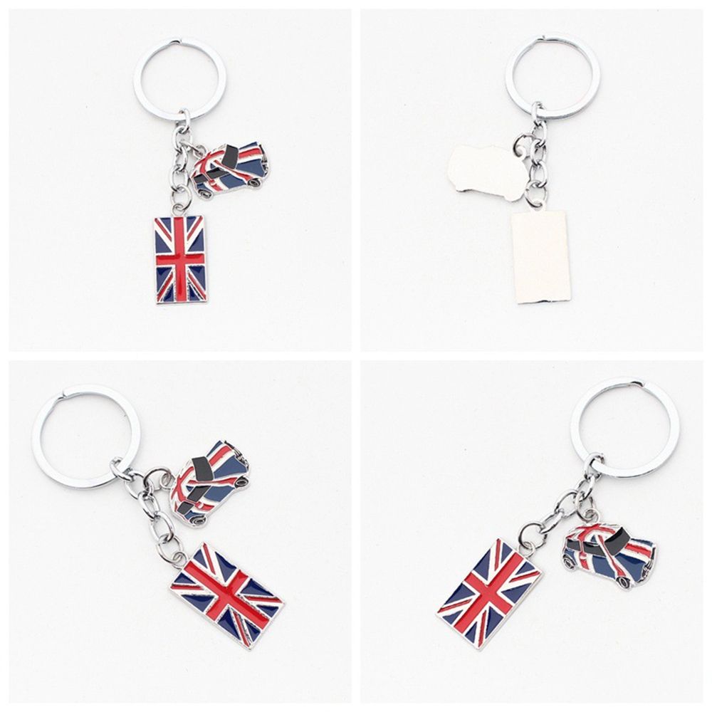 Bag Purse Charm Excellent Quality Key Chain UK Flag Keychain Union Jack Keyring GB British Flag Heart Pendant