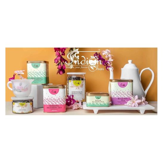 The Indian Chai - Clear Skin Tea 100g with Rose, Chamomile, Lavender Sage for Skin Glow, Natural Beauty Enhancer Herbal Tea