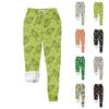 Women's Casual Fashion Home Print Velvet Sweatpants