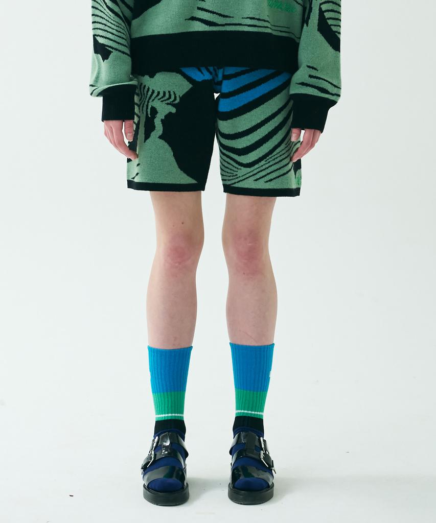 MIMICAWE Landscape Knit Shorts/Black