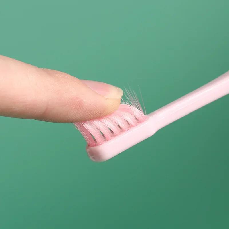 Детская зубная щетка с мягкой щетиной, конфетных цветов, с толстой ручкой, ультрамягкая щетина, маленькая головка, предотвращающая кариес, новая зубная щетка