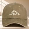 Sunrise White Printed Baseball Cap for Men and Women Fashionable Retro Outdoor Hat Versatile Peaked Cap