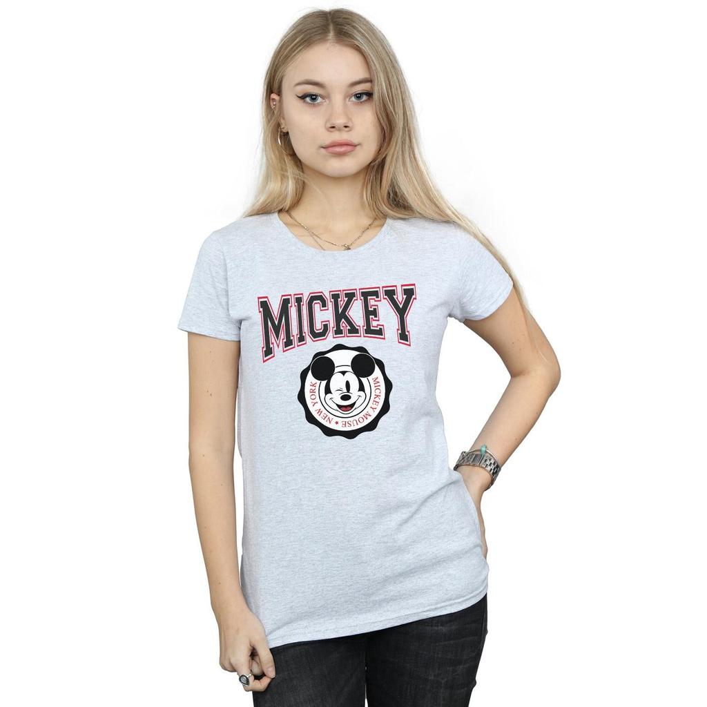 Disney Womens/Ladies Mickey Mouse New York Seal Cotton T-Shirt